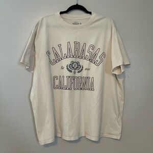 Abercrombie & Fitch Off-White Crew Neck Tee